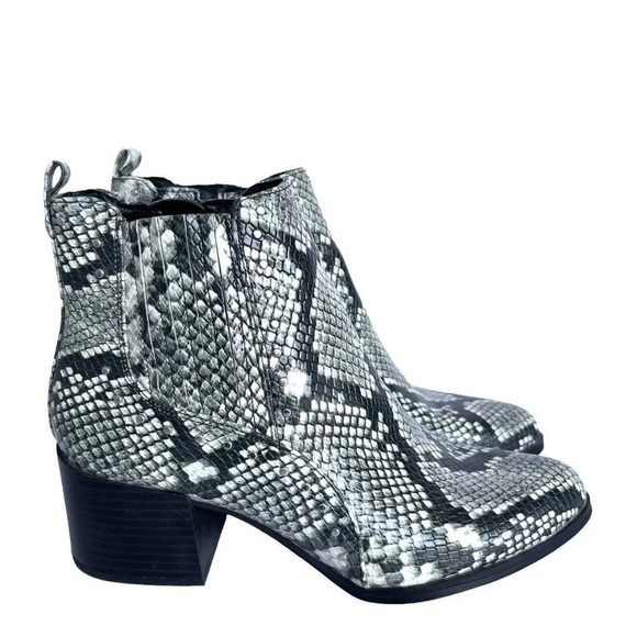 Circus by Sam Edelman Jenna Ankle Boots Snake Prints Studs Booties Size 8.5 - Picture 1 of 5